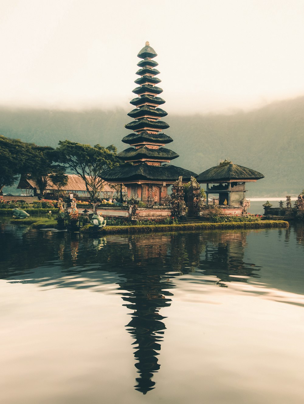 Ulun Danu temple on a lake in Bali